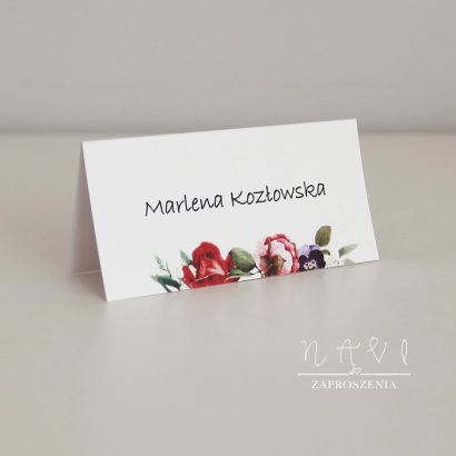 RUS 10 Rustykalne zaproszenie ślubne z kwiatami