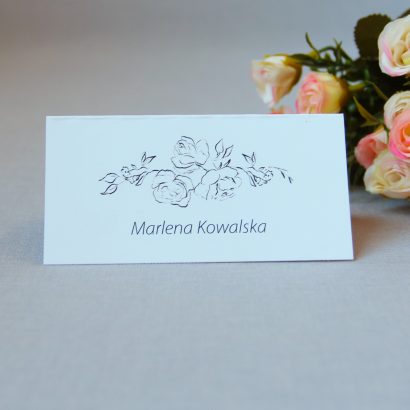 Eleganckie zaproszenia ślubne z opaską pudrowy róż ELE 4571